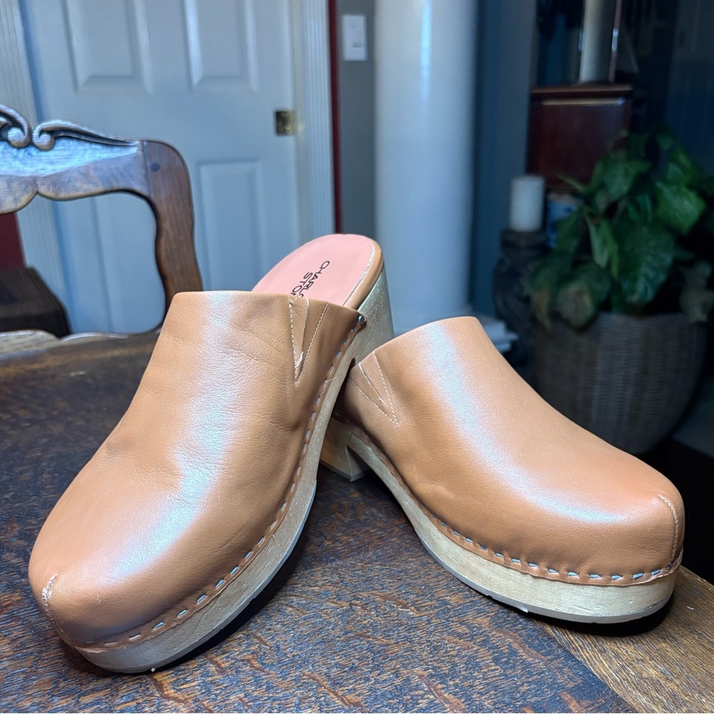 Charlotte Stone Luggage Marlo Clogs - Size 12 - Picture 2 of 14